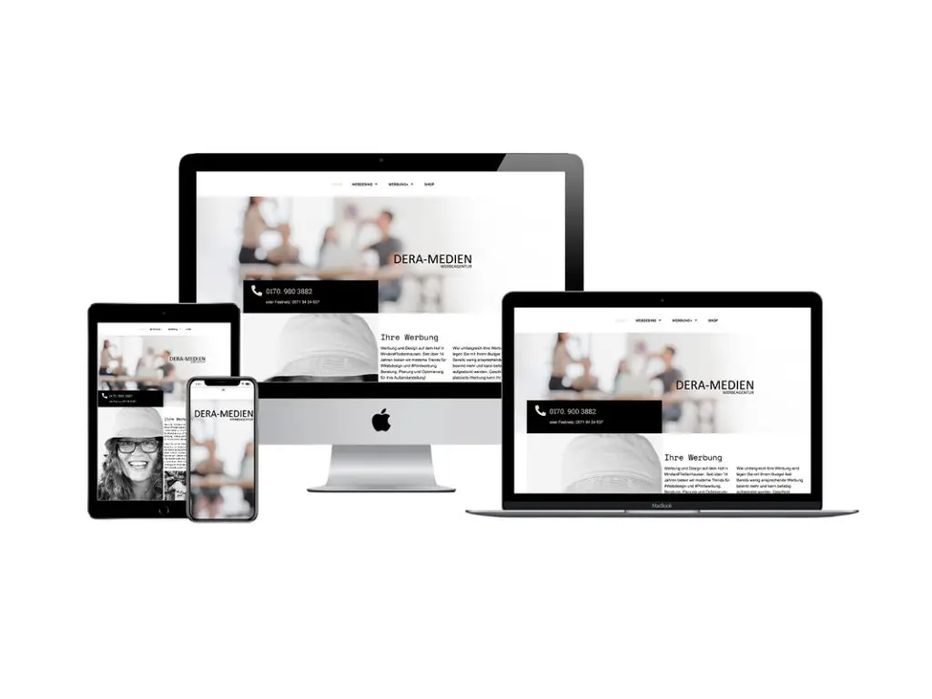 Webseiten Desktop, iPad, Handy